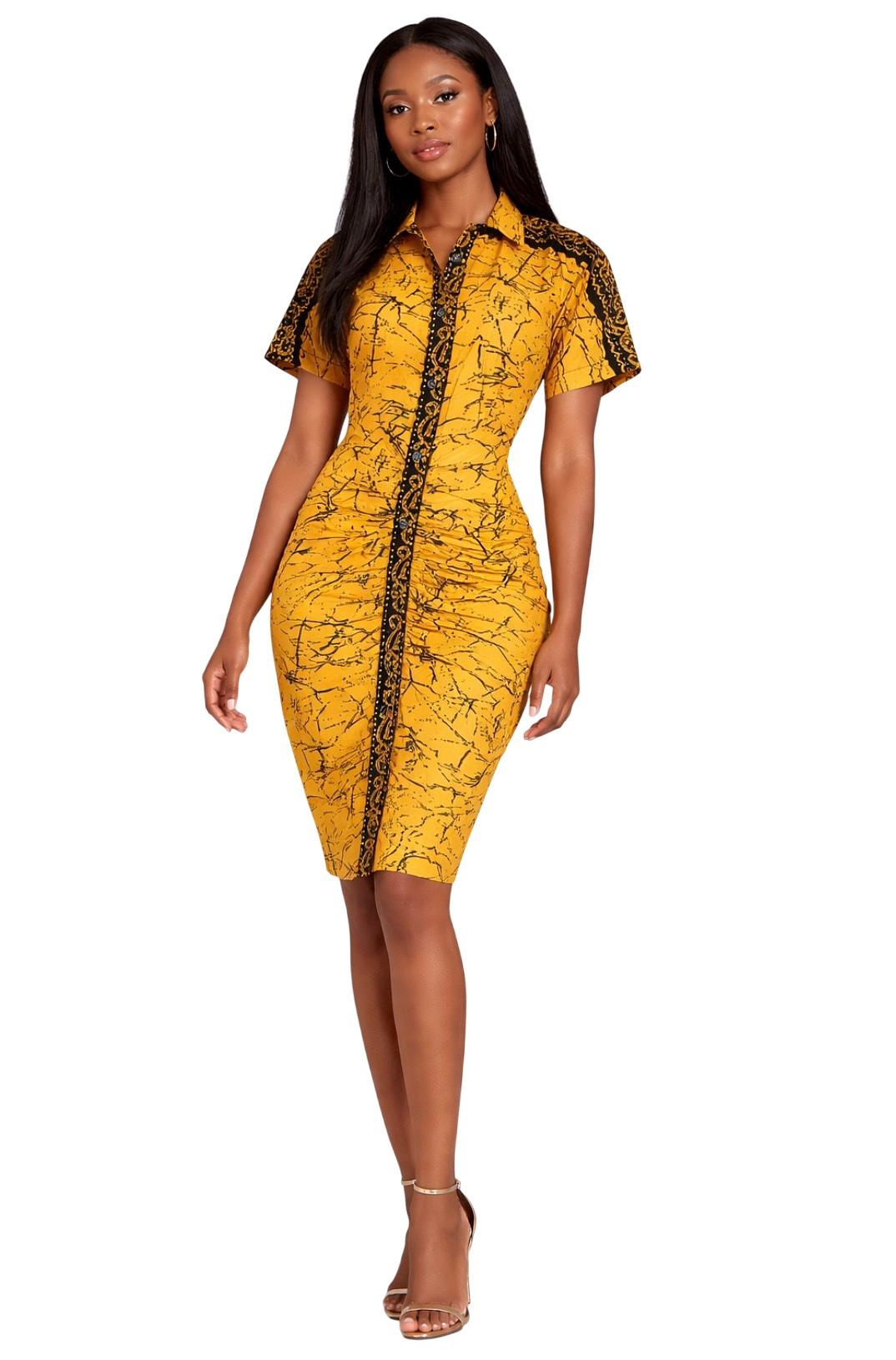 Handmade Ankara Button-Front Dress – African Print Cotton