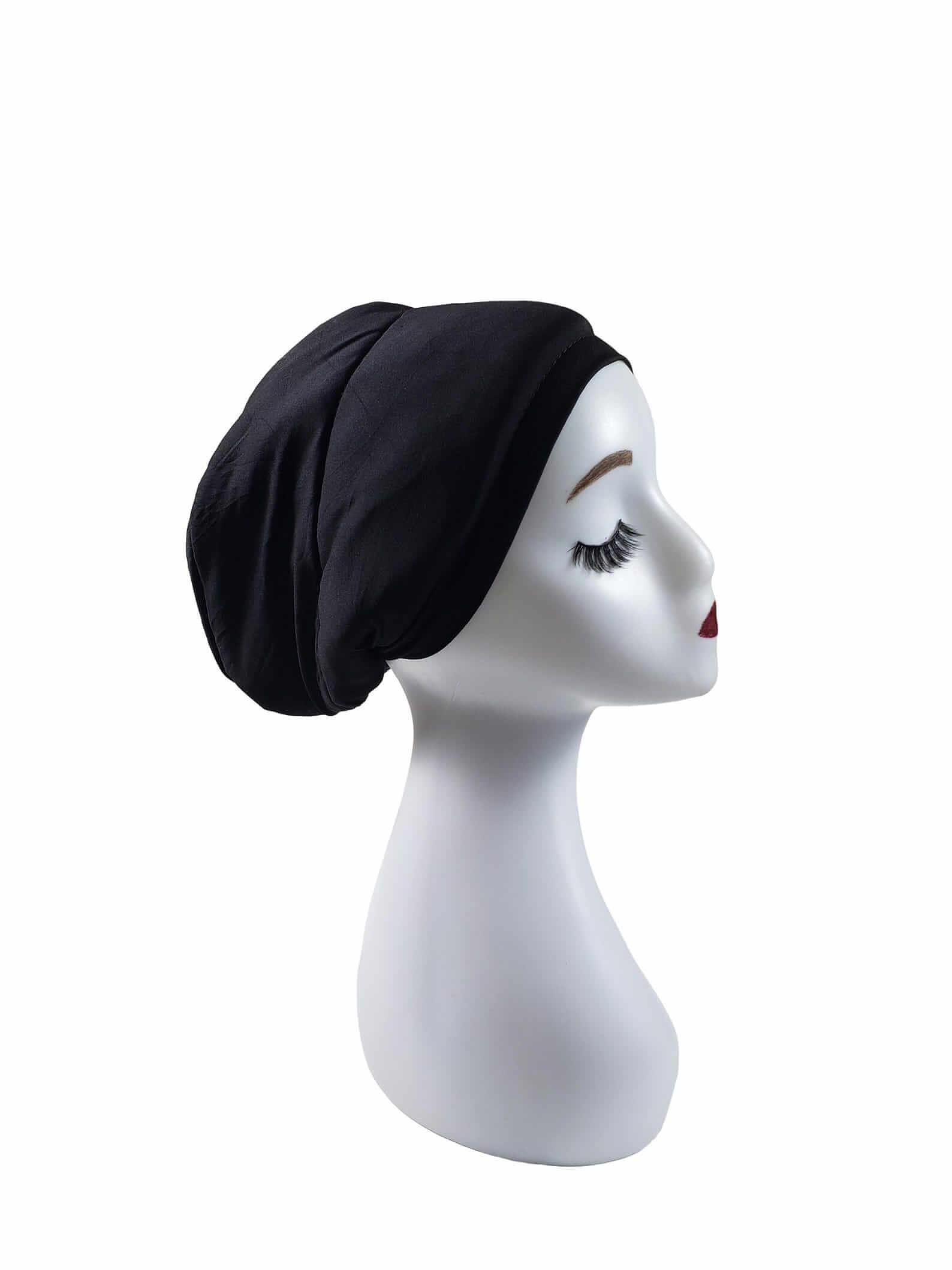 Turban Volumizer Base – Stretch Silk Under Cap for Head Wraps